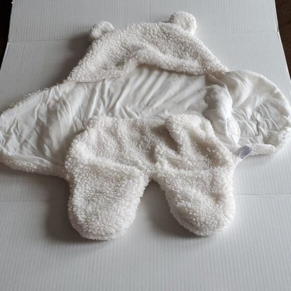 0-3 Months Swaddle Bunting Snow Suit Winter Coat Feet Footed Feetie Hooded - Picture 8 of 16